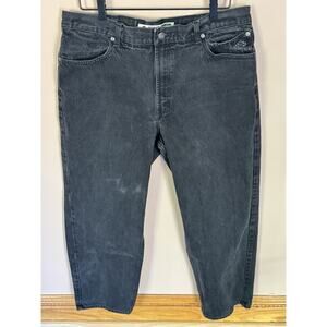 Harley Davidson Jeans Mens 38x30 Black Motorcycle Riding Logo Biker Denim Pants